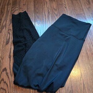 Beyond Yoga Cut It Close Mesh High Waisted Leggings Black XXL